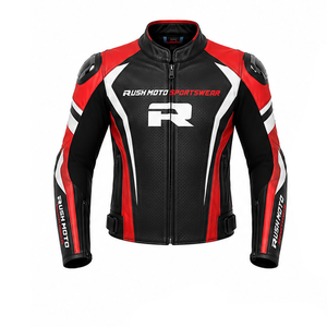 Strong Stitching Leather Motorbike <b>Jackets</b>-Waterproof Anti-UV Protective <b>Jacket</b> for Men's <b>Summer</b> Full Sleeve <b>Motorcycle</b> Riding - Product Image 1