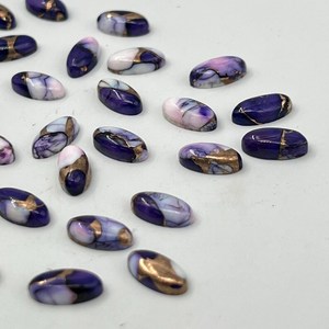 Turquesa Cobre Púrpura Buffalo, Cabujón de Forma Ovalada Larga, Gema Suelta para la Fabricación de Joyas - Product Image 2