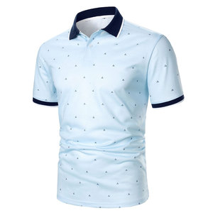 เสื้อเชิ้ตแขนสั้นผ้าคอตตอน/โพลีเอสเตอร์ถักแบบลำลอง สไตล์ OEM ตกแต่งกระดุม แฟชั่นฤดูร้อนยอดนิยม ไซส์พลัสสำหรับผู้ชาย น้ำหนัก 220 กรัม - Product Image 1