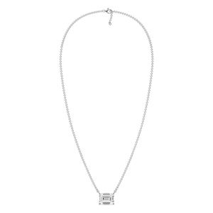 Emerald Solitaire Pendant <b>Necklace</b> - Product Image 4