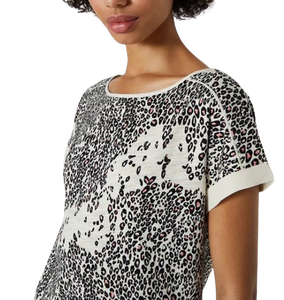 Wholesale Straight Retro Trendy Custom Designs <b>Printed</b> Crew neck Short sleeves Cotton Slub <b>Printed</b> Women's Casual T-Shirt - Product Image 1