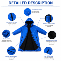 Chaqueta Deportiva Larga Impermeable con Forro Sherpa y Logotipo Personalizado, Cierre Completo, Venta al Por Mayor OEM