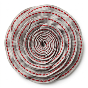 Ruban gros-grain doux gris 25 mm avec bordure rouge pour emballage de luxe, nœuds pour cheveux, couture, garniture de vêtements et décoration - Fournisseur en gros - Product Image 4