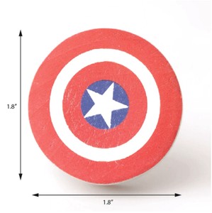 Tiradores de Cajón y Manijas de Gabinete de Madera Hechos a Mano con Diseño Moderno del Escudo de Capitán América para Cómodas Infantiles, Multicolor, Duraderos, Fácil Instalación - Product Image 2