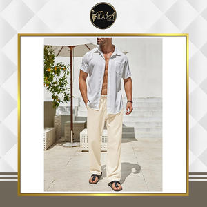 Pantalones de Lino para Hombre, de Invierno, Rectos, Holgados, Transpirables, Sostenibles, de Primera Calidad, Ligeros, al Por Mayor - Product Image 3