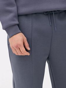 Custom Men's Winter Heavyweight Eco-Friendly 100% Cotton Fleece Applique Full <b>Zip</b> <b>up</b> <b>Hoodie</b> & 2-Piece Jogger Set - Product Image 3