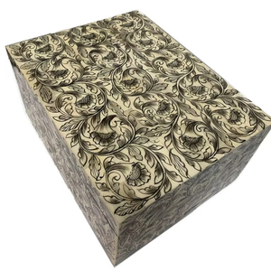 Boîte à bijoux et boîte à chocolat en nacre polie, écologiques, faites à la main, nouveau design, incrustation d'os, en provenance d'Inde - Product Image 1