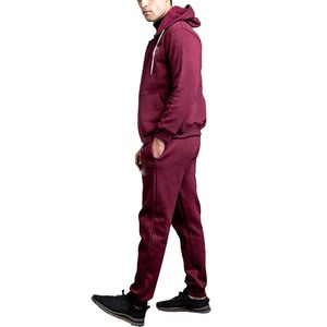 Survêtement à capuche pour homme, couleur marron, fermeture éclair intégrale, coupe décontractée, couleur unie, poches latérales, vêtements d'automne, 100% coton - Product Image 2
