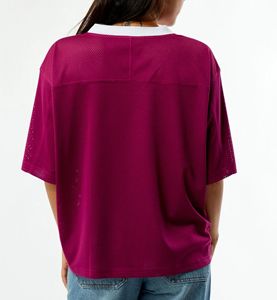 เสื้อฟุตบอล OEM ไม่เสียภาษีในสหรัฐอเมริกา เสื้อผ้าสตรีทแวร์ขนาดใหญ่พิเศษ เสื้อเจอร์ซีย์ตาข่าย สวมใส่สบาย  รับสั่งทำโลโก้ปักแบบซับลิเมชั่น เสื้อฟุตบอล - Product Image 3