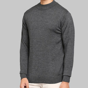 T-shirt décontracté à manches longues et col montant pour homme, 100 % coton, coupe oversize, fabrication OEM - Product Image 1