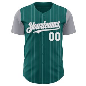 Maillot de baseball personnalisé respirant à manches courtes avec design sublimé et fermeture boutonnée unisexe - Product Image 4
