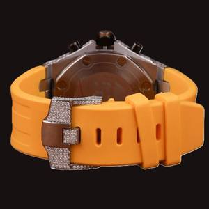 Reloj de Lujo de Alta Calidad con Movimiento de Cuarzo, Acero Inoxidable, Resistente al Agua, con Diamantes Moissanite y Calendario - Product Image 4