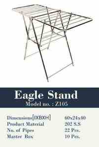 Multi Tier Butterfly Shape Stainless Steel Laundry Stand Portable Foldable Cloth Drying Rack Above 30 Rods Space Saver - Product Image 4