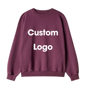 เสื้อสเวตเชิ้ตคอกลมผ้าฟลีซเนื้อผ้าฝ้ายแท้ 100% ทรงปกติ ลายเรียบ ปักโลโก้ตามสั่ง - Product Image 1