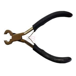 Professional Hair Extension Pliers Stainless Steel Rose Gold and Black Color for Install and Remove Micro Bead Tool - Product Image 3