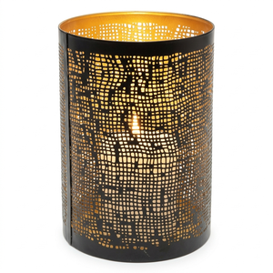 Porte-bougie décoratif en métal, lanterne pour bougie chauffe-plat, décoration d'intérieur, centre de table, éclairage romantique, cadeau pour mariage ou fête - Product Image 1