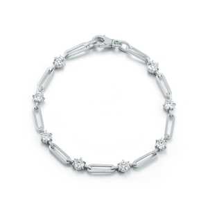 Pulsera de eslabones tipo clip con diamantes, oro macizo auténtico de 14K y 18K, para uso diario, con diamantes cultivados en laboratorio CVD HPHT, precio de fábrica al por mayor - Product Image 3