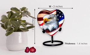 Distinctive Aluminum Heart Shape Memorial <b>Ash</b> <b>Keepsake</b> Urn Tribute Holder Designed With Secure Decorative Lid Style - Product Image 5