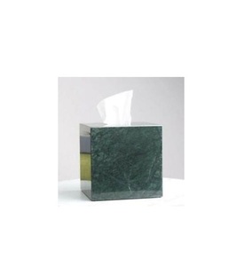 Caja de Almacenamiento de Papel Tisú Ecológica Premium de Mármol Natural Verde Vintage para Cocina, Sala de Estar, Cafetería y Restaurante - Product Image 2