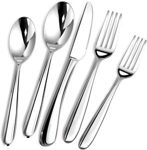 Ensemble de couverts classiques en acier inoxydable pour table à manger, cuisine, restaurant, hôtel, traiteur, banquet, fête - Product Image 6