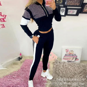 Nuevo Conjunto Deportivo de Terciopelo con Pedrería para Mujer, Traje de Dos Piezas Estilo Juicy Couture - Product Image 5