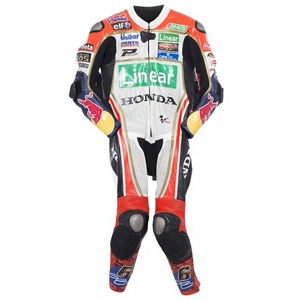 ชุดแข่งรถมอเตอร์ไซค์ Stefan Bradl Zonda MotoCP แบบชิ้นเดียว ทำจากหนังวัว/หนังจิงโจ้ สำหรับขี่มอเตอร์ไซค์/จักรยานยนต์  พร้อมเกราะป้องกันระดับ 2 สำหรับนักขี่ - Product Image 1