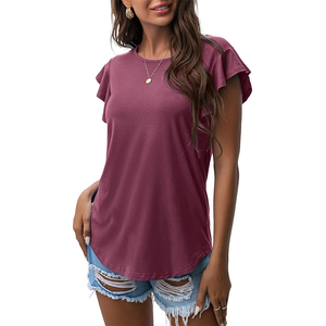 Women's Loose-Fitting Crew Neck T-Shirt Plus Size Short Sleeve Streetwear Custom Logo Summer Top Oversized Sport - Product Image 2