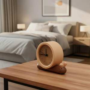 Horloge de table en bois faite à la main pour la décoration de la maison et du bureau - Product Image 3