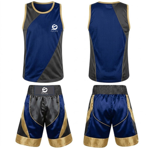 Servicio OEM, Uniforme de Boxeo de Último Diseño, Uniforme de Boxeo de Primera Calidad, Conjunto de Uniformes de Boxeo sin Mangas - Product Image 1