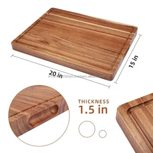 Bonita tabla de cortar de bambú ecológica, tabla de cortar de madera rústica moderna para utensilios de cocina para uso en la cocina - Product Image 6