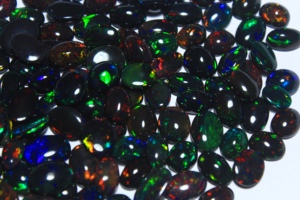 9*7mm Natural Black Opal Oval Cut Calibrated Gemstone Cabochon Super-Fine Quality Multi <b>Fire</b> Color Play for DIY Jewelry Making - Product Image 6