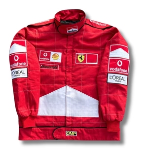 เสื้อแจ็คเก็ตบอมเบอร์ผ้าแคนวาสปักลาย 3 มิติ แบรนด์ F1 Red Wholesale Racer Private Label สไตล์สปอร์ต สำหรับฤดูหนาว เหมาะสำหรับงานแบรนด์ดิ้งด้านยานยนต์ - Product Image 1