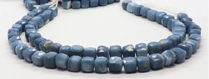 AAA Natural Blue Opal Shaded Faceted Cube Beads 8-8.5 MM Opal Box Shape 8 Inch 3D Cube Beads Strand Natural Blue Opal <b>Gemstone</b> - Product Image 2