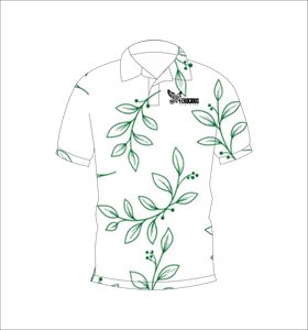 เสื้อโปโลใบไม้ลายมินิมอลแบบกำหนดเอง เสื้อโปโลกอล์ฟแบบสกรีนลาย แขนสั้น เสื้อผ้ากีฬาทีมลำลอง - Product Image 4