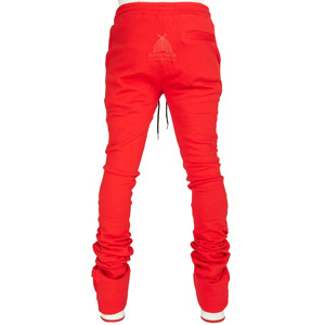 Custom Logo Women <b>Stacked</b> <b>Joggers</b> With Screen Print Streetwear Sweatpants Flare <b>Stacked</b> Sweat Pants Running Women Training - Product Image 4