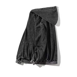 Sudaderas con capucha para hombre con lavado ácido, logotipo personalizado, color transpirable, 100% algodón, nueva tendencia, sudadera con capucha para hombre de alta calidad. - Product Image 3