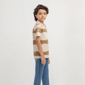 Chemises polo rayées personnalisées pour enfants, manches courtes, décontractées, uniformes scolaires, vêtements de sport, chemises polo modernes - Product Image 3