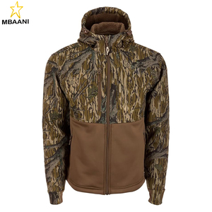 Men's MST Hole Shot Hooded Windproof Eqwader 3-Layer Warm <b>Sherpa</b>-<b>Lined</b> Full Zip Hunting <b>Jacket</b> - Product Image 1