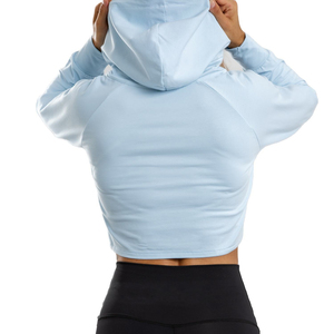 Sudadera Corta con Capucha para Mujer, Estampado Sólido, Edición 2026, Estilo Deportivo, Precio Bajo y Accesible - Product Image 5