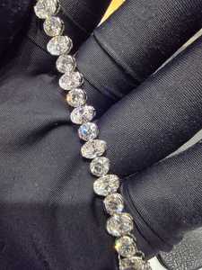 Pulsera de tenis de diamantes de platino PT950 de 18.18 CT de Ami Jewels para mujer, clásica, elegante, ligera, para uso diario, con engaste de bisel, IGI 7 - Product Image 4
