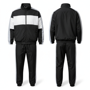 Custom Logo Men Jogging Tracksuit Zipper Nylon Windbreaker Jacket and Pants 2 Pieces Sets Men's Tracksuit - Product Image 2