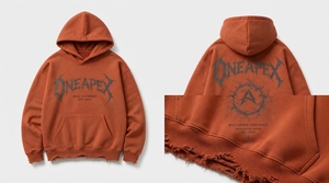 Custom Rust <b>Orange</b> Washed Fleece <b>Hoodie</b> <b>Men's</b> Oversized Distressed Streetwear Pullover Sweatshirt Graphic <b>Hoodie</b> - Product Image 6