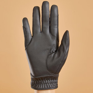 Wholesale Custom High Quality Leather Winter Fitness Outdoor Sport Equestrian Horse Riding Gloves Full <b>Finger</b> Adjustable Wrist - Product Image 2