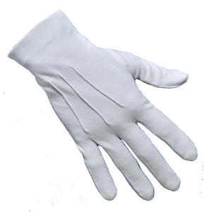 Guantes de Algodón Blanco para Logia Masónica sin Bordado 2026, Guantes Masónicos OEM - Product Image 1