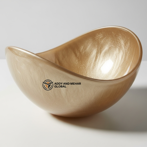ชามเสิร์ฟทรงโค้งสีทองทันสมัย – ชามผลไม้และสลัดดีไซน์ไม่สมมาตรสุดหรูสำหรับโต๊ะอาหาร ห้องครัว และบ้านหรู - Product Image 6