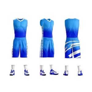 Ensemble de maillot de basketball pour homme, imprimé par transfert thermique, débardeur sans manches et short, anti-humidité, tenue de sport intégrale - Product Image 3
