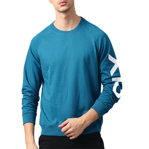 เสื้อสเวตเชิ้ตคอกลมพิมพ์ลายทั้งตัวสำหรับผู้ชาย ผ้าฝ้าย 100% ลายตัวอักษร เทคนิคการพิมพ์แบบระเหิด ดีไซน์บุซับในสำหรับฤดูใบไม้ร่วง - Product Image 1