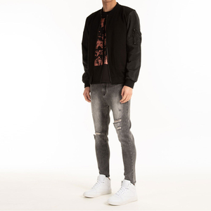Professional Manufactures Lightweight & Comfortable Solid Color Men Bomber <b>Jacket</b> Casual <b>Slim</b> <b>Fit</b> Bomber <b>Jackets</b> for Men - Product Image 3