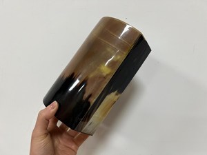 Vintage Hand-Made Natural Water Buffalo Horn Jewellery <b>Box</b>, Horn and Wooden <b>Trinket</b> Jewelry <b>Box</b> - Product Image 6