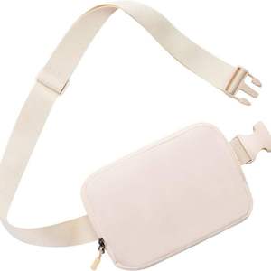 Riñonera unisex beige con cierre de cremallera para uso diario - Product Image 5